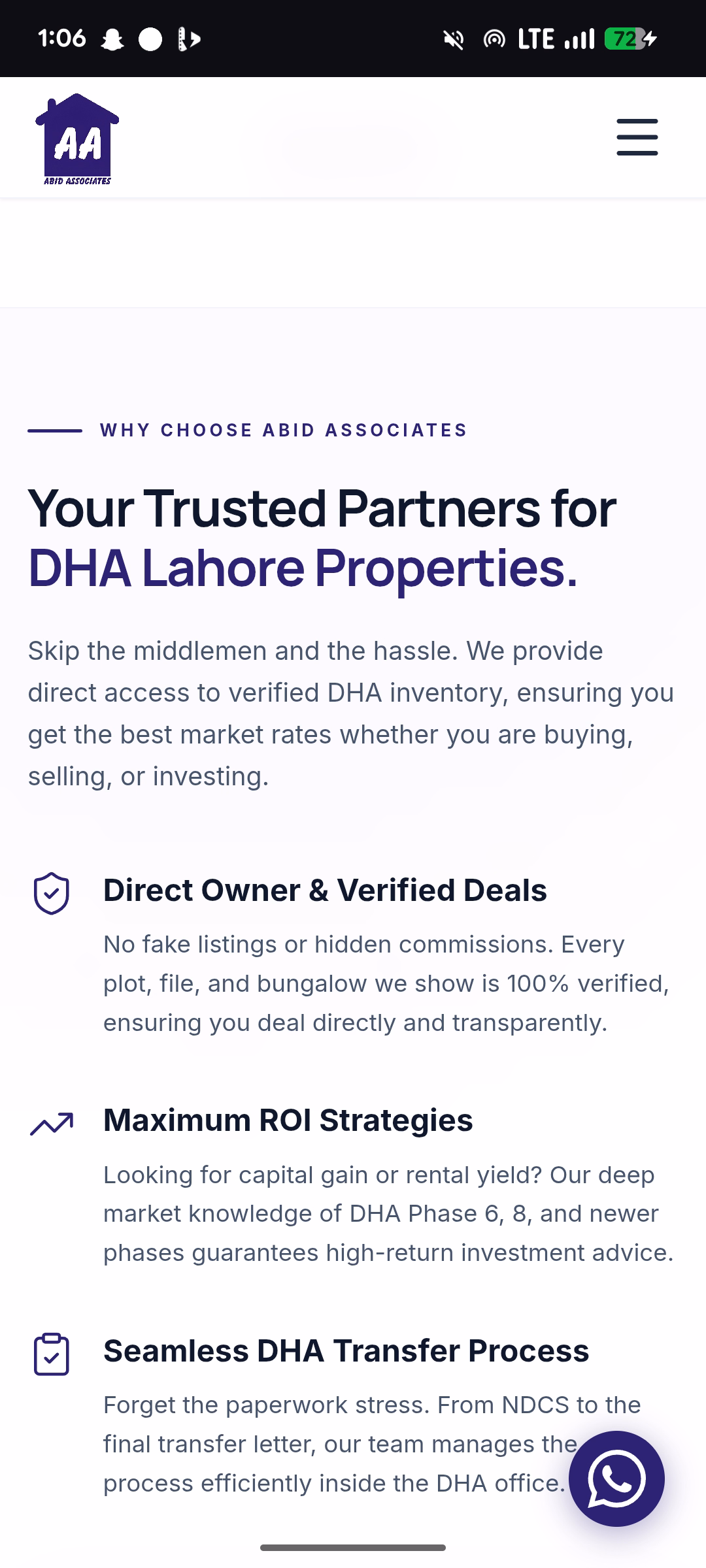 Abid Associates Mobile View